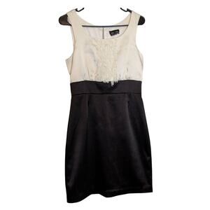Max and Cleo Black and White Sleeveless Mini Dress Size 6 Fancy Event Preppy